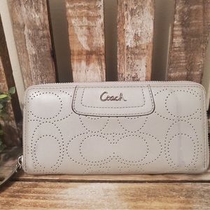 Coach Perforated Zip Wallet